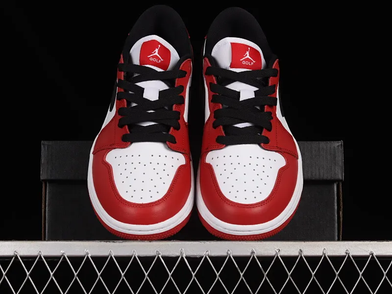 All categories Air Jordan Jordan series basketball shoes Air Jordan 1 Low G version pure original Air Jordan 1 Low Golf "Triple White" AJ1 Joe 1 new golf version Chicago color matching DD9315-600